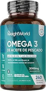 Omega 3 WeightWorld 2000mg 240 perlas