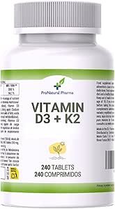 ProNatural Pharma D3+K2 4000 UI 125ug 240 micro-comprimidos